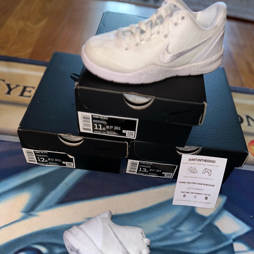 Nike Kobe 8 Protro Halo Triple White Td